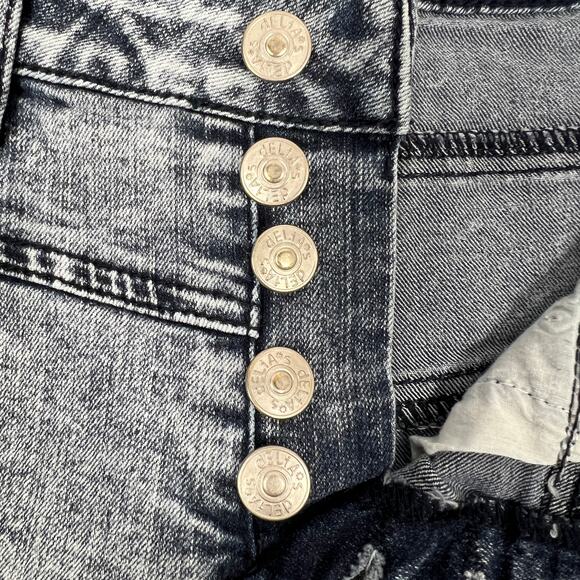 Delia's High-Rise Jean Shorts Sz 5/6 Acid Wash Stretch Denim Grunge Retro Punk - Picture 11 of 11